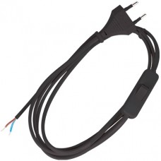 Καλώδιο Τροφοδοσίας με Διακόπτη Διπολικό 2x0.50mm 3m Μαύρο 47007/BL